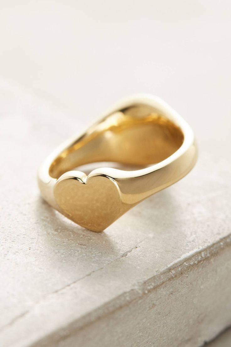 زفاف - Signet Heart Ring