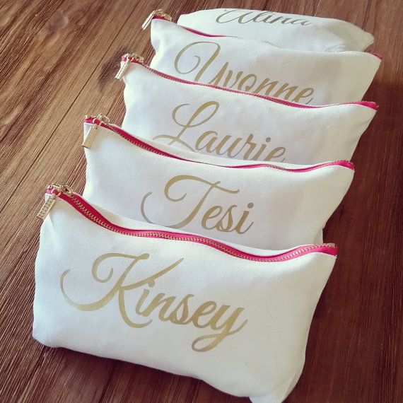 Hochzeit - Cosmetic Bags SET OF 6