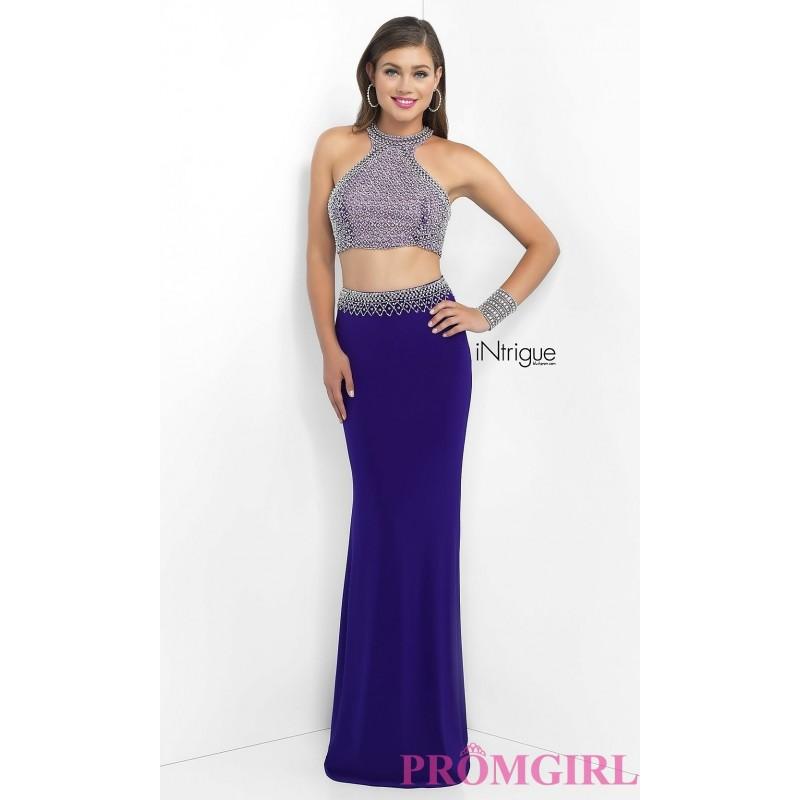 زفاف - Purple Two Piece Prom Dress from Intrigue by Blush - Discount Evening Dresses 