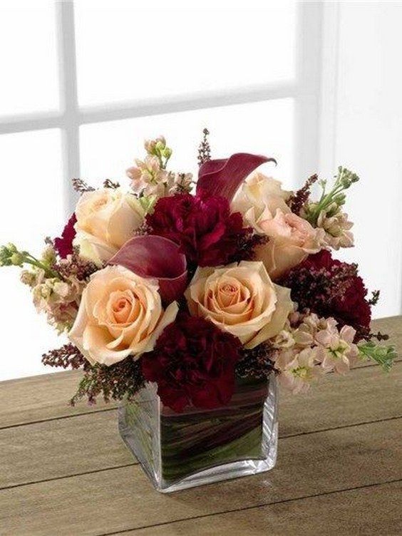 Mariage - Burgundy And Blush Flowers