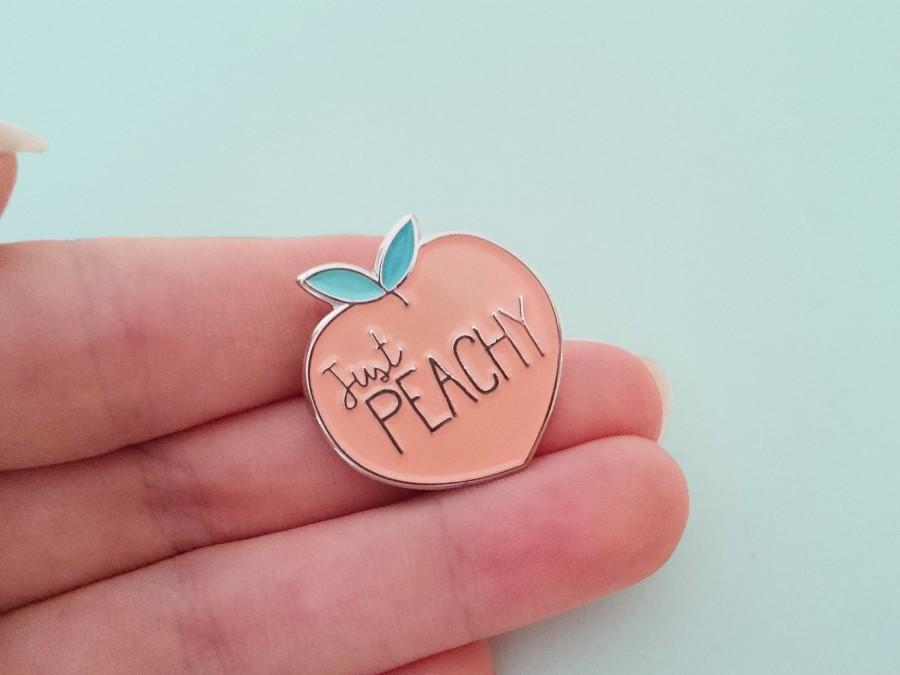 Свадьба - PRE ORDER! just PEACHY peach Soft enamel pin 