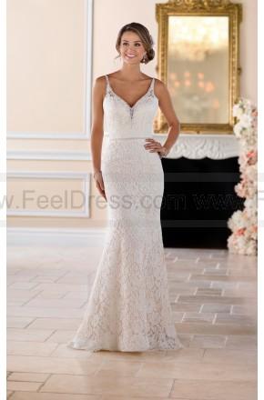 Wedding - Stella York All Over Lace Column Wedding Dress Style 6438
