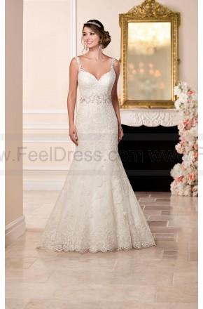 Hochzeit - Stella York Fit And Flare Wedding Dress With Embroidered Lace Style 6238