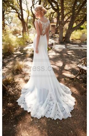 زفاف - Essense of Australia Chiffon Sheath Wedding Dress Style D2136