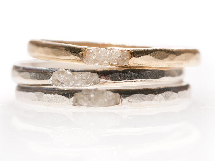 Hochzeit - Raw Diamond Cluster Ring