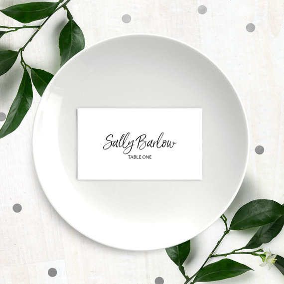 Wedding - Stylish Hand Lettered Printable Place Cards-Calligraphy Wedding Place Cards-DIY Handwritten Escort Cards-Place Seting-Seating Card