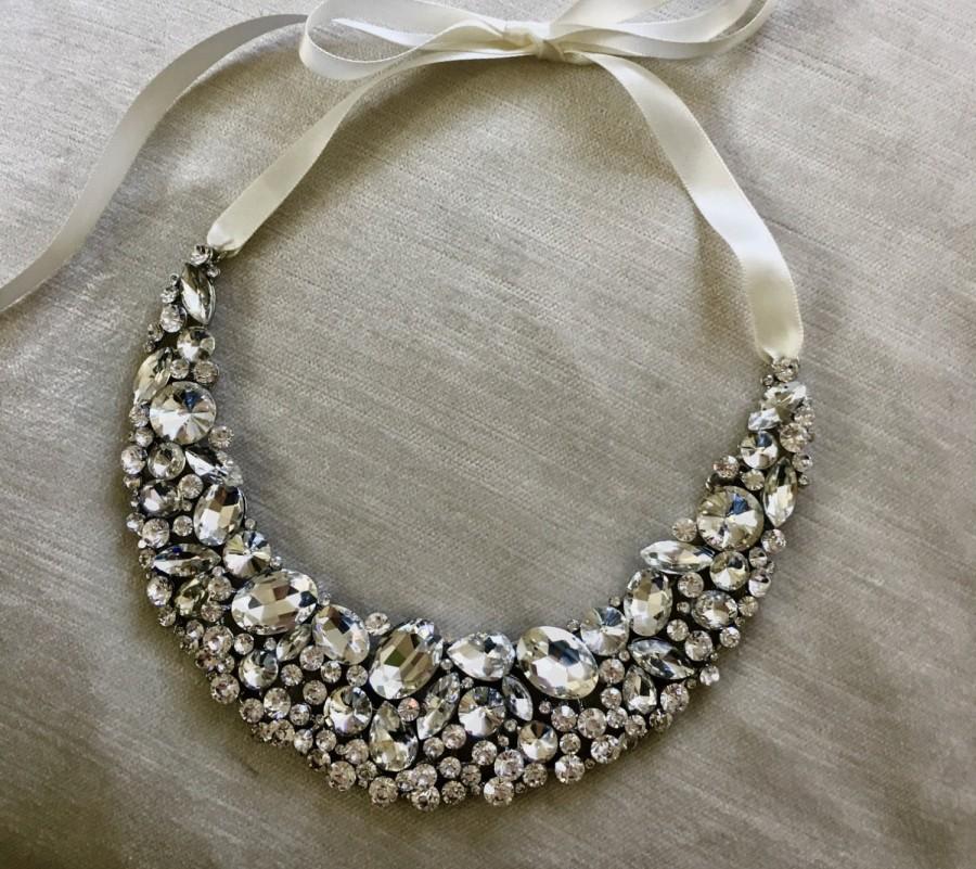 Mariage - Wedding Statement Necklace , Bridal necklace, Wedding Jewelry, Statement Crystal Necklace, Wedding Accessory, Bold Necklace