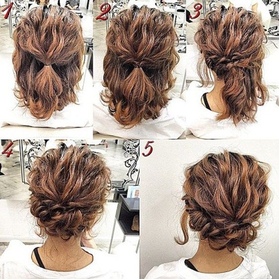 Свадьба - Top Easy Updos For Short Hair 2016