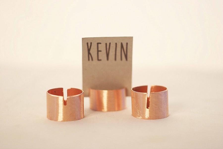 Mariage - 25 pieces rustic copper pipe place card holders, Wedding card holders, name card holders, copper name card holders, metal table card holders