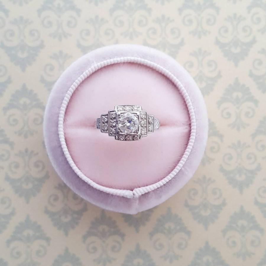 Wedding - Engagement ring, Antique engagement ring, Art Deco engagement ring, 1ct diamond ring, Vintage engagement ring, Vintage diamond ring