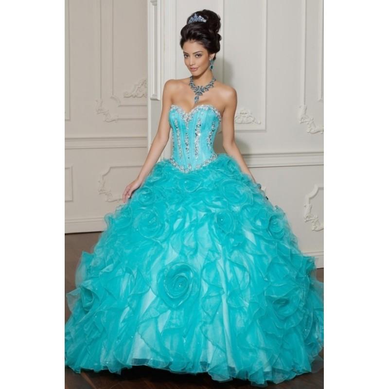 زفاف - Wholesale New Arrival Sweetheart Floor Length Ball Gown Beaded Bodice Pick Up Ruffled Skirt - dressosity.com
