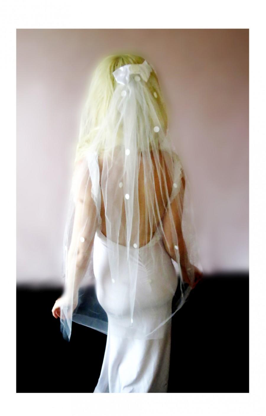 Wedding - New 2017 Collection Polka dot bow veil 1960's mod vintage inspired retro hepburn wedding bridal