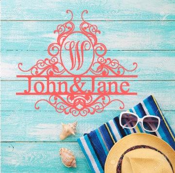 Wedding - Fancy Design digital file in SVG, PNG and silhouette studio with monogram interlocking letters-cricut explore-personal or commerical use