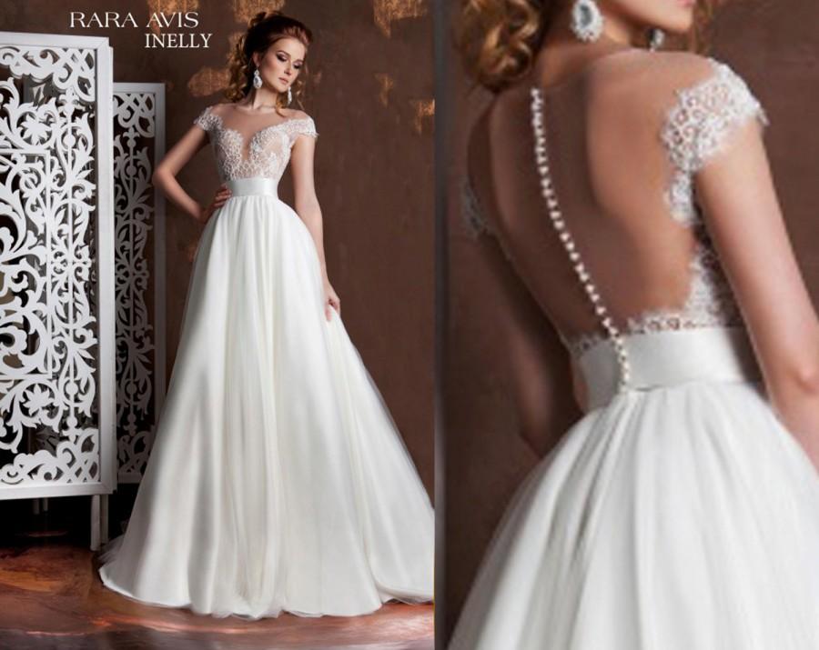 Свадьба - Simple wedding dress INELLY, beach wedding dress, wedding dress, bohemian wedding dress, bridal gown