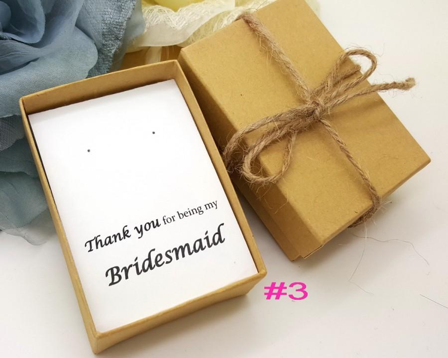Mariage - Bridesmaid Earrings Gift,Bridesmaid Gift Box, Message Jewelry Gift Box ,Jewelry Gift Box #3