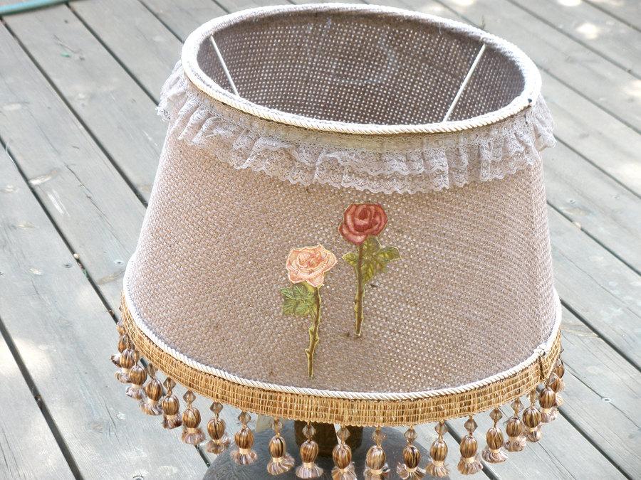 Mariage - Floor lamp, Living room lighting, Drum lamp decor made from  rustic Jute, Floral Embroidery, Rustic lighting, Unique Home & Living.