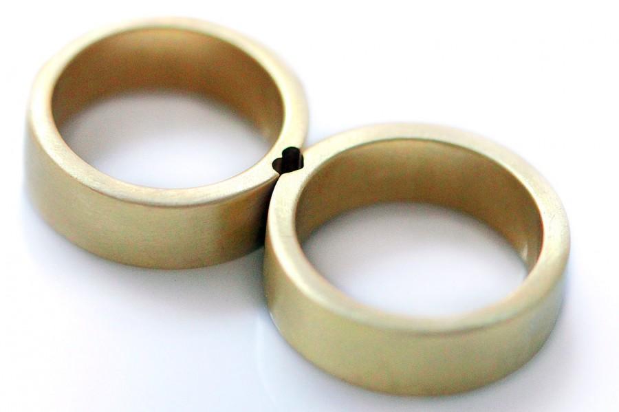 Свадьба - Gold heart wedding rings, promise ring, wedding ring set, gold wedding band, spring wedding, men wedding band,anniversary rings,love rings