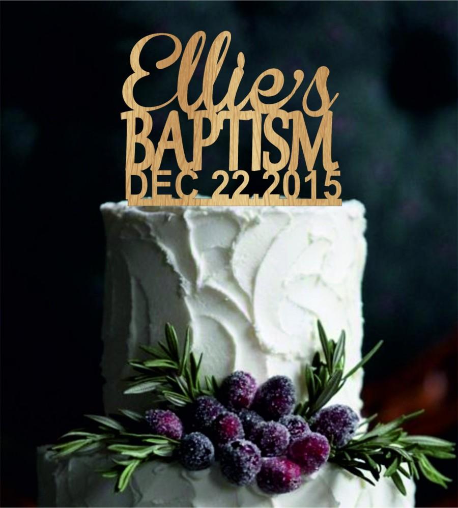 زفاف - baptism cake topper with Name Personalized, God Bless Cake Topper, Baptism Gift, Cake Decor, Custom Cake Topper, monogram cake topper