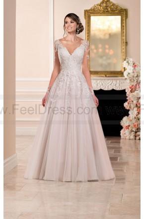 Hochzeit - Stella York A-Line Wedding Dress With Illusion Neckline Style 6364