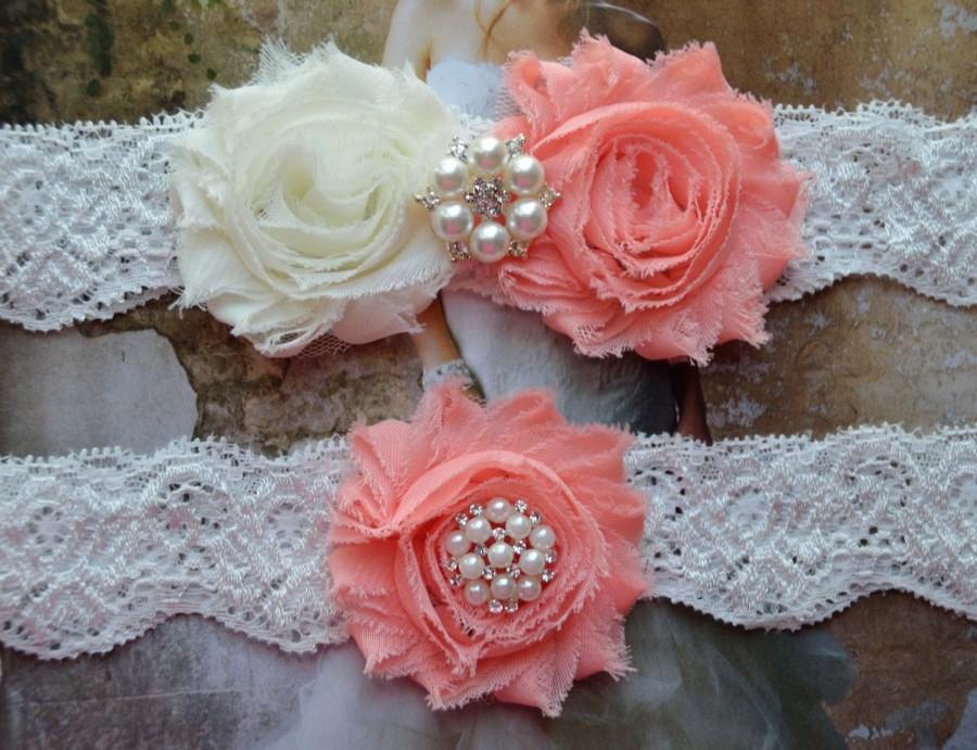 Mariage - Vintage Inspired Wedding Garter Set, Vintage Ivory Lace Garter, Rhinestone Crystal Bridal Garter, Violet Style 10355