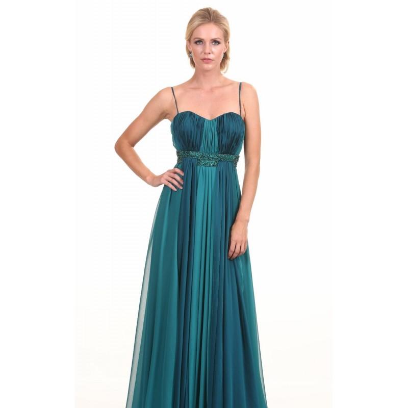 Wedding - Beaded Chiffon Gown by Omur Ozer - Color Your Classy Wardrobe
