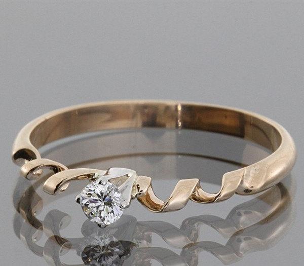 Свадьба - Promise ring, Diamond ring, Diamond promise ring, Solitaire ring, Gold solitaire ring, Woman promise ring, Promise ring for her