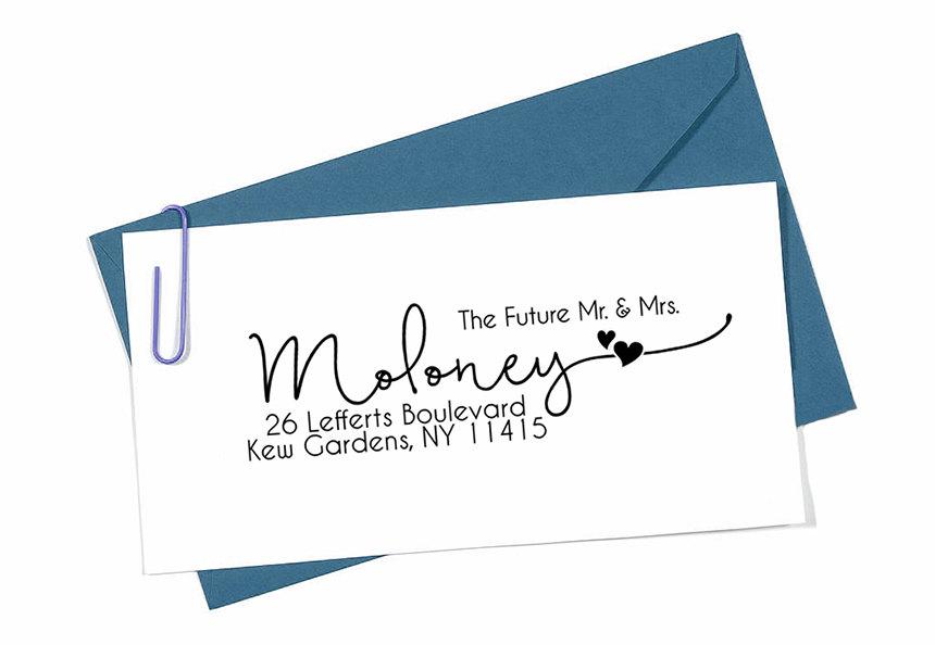 Mariage - Return Address Stamp, Address Stamp, The Future Mr.&Mrs. Stamp, Personalised Stamp, Self-Ink Address Stamp