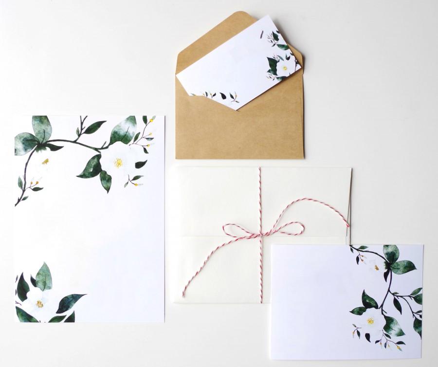 زفاف - Printable Wedding Invitation Template, Floral Watercolor Art, DIY Modern Invitation