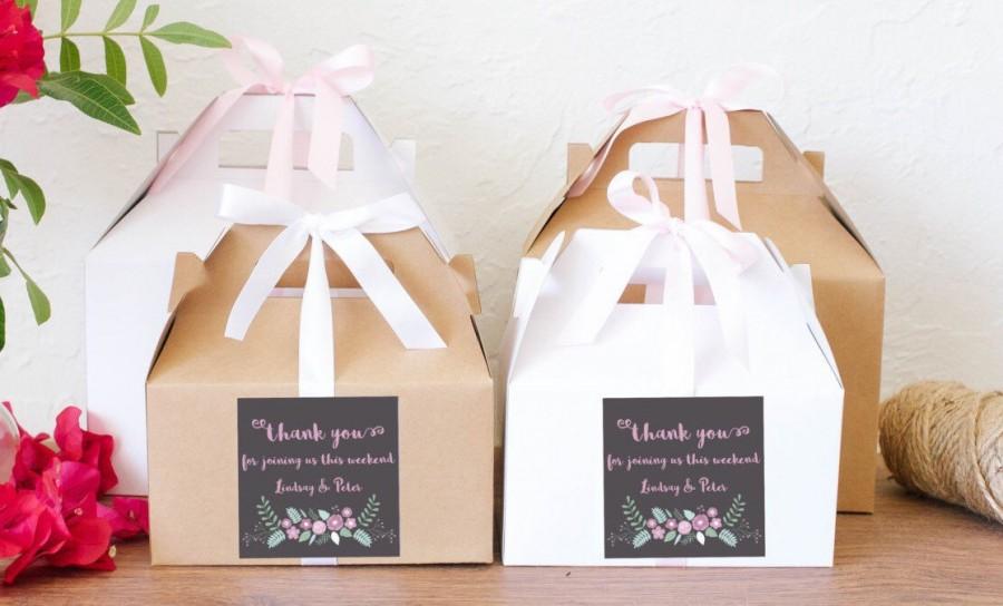 Wedding - Out of Town Guest Favor Boxes / Hotel Guest Welcome Boxes / Gable Wedding Box