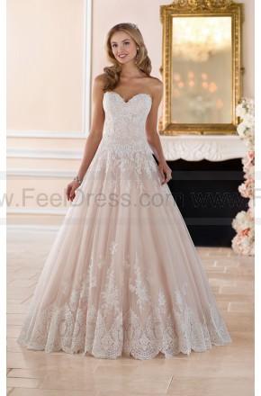 Hochzeit - Stella York Romantic Ball Gown With Scalloped Lace Edge Style 6385