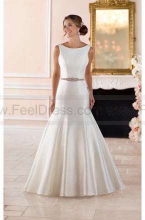 زفاف - Stella York Boat Neck Wedding Dress With Deep-V Back Style 6369