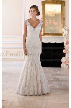 زفاف - Stella York Vintage Lace Trumpet Wedding Dress Style 6418