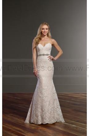 زفاف - Martina Liana Nude Lace Strapless Wedding Dress Style 859