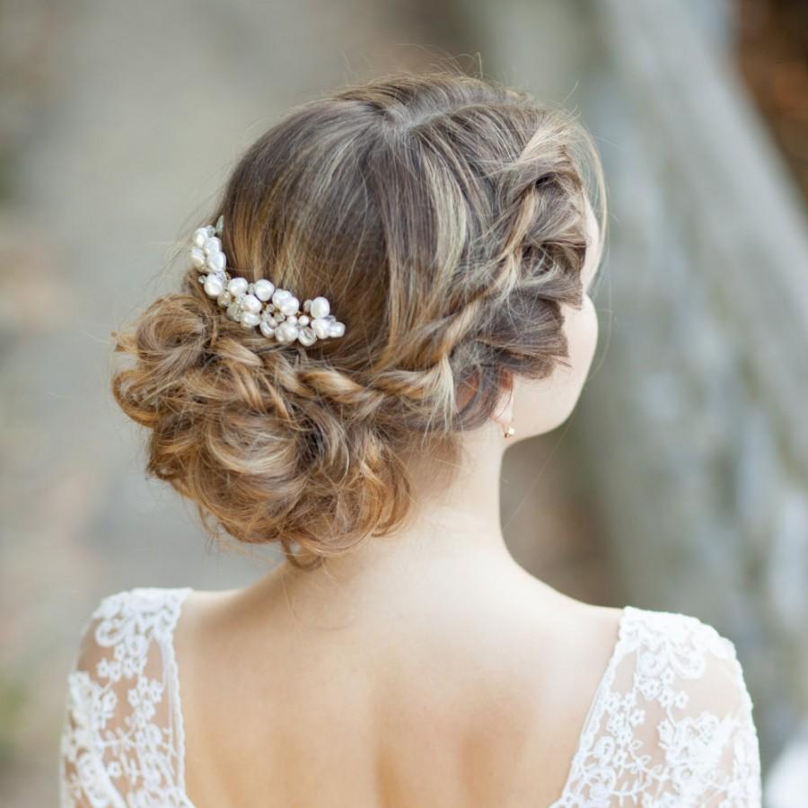 زفاف - Bridal hair comb Pearl bridal headpiece Wedding comb Pearl hair accessory Pearl bridal hair comb Pearl hair piece Wedding comb