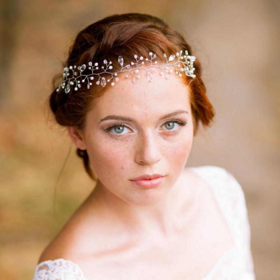 Свадьба - Delicate bridal hair vine Bohemian hair wreath Wedding hair vine Bridal headpiece Wedding headband Bridal headband Bridal halo Hair vine