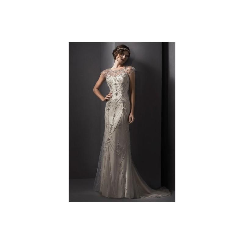 زفاف - Sottero & Midgley Spring 2015 Dress 29 - High-Neck Fit and Flare Metallic Spring 2015 Sottero and Midgley Full Length - Nonmiss One Wedding Store