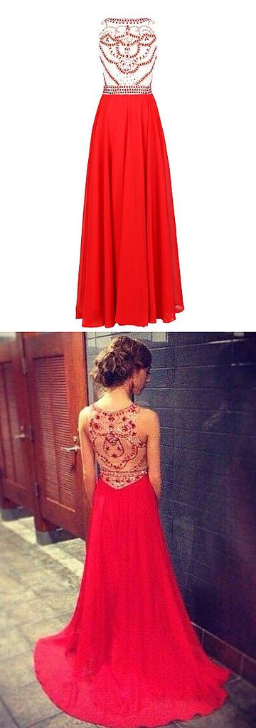 Mariage - long red prom dresses