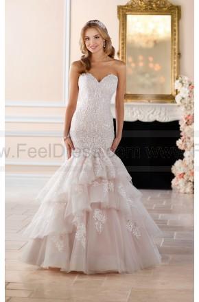 Hochzeit - Stella York Dramatic Lace Fit And Flare Wedding Dress Style 6405