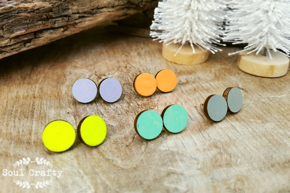 Mariage - Round Earrings Geometric Minimalist earring Birthday Wedding Mother's day Gift for Best friend Bridesmaid Maid-of-honor Mother of Groom Mom