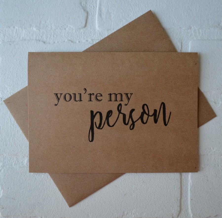 Hochzeit - Youre MY PERSON will you be my MAID of honor card bridal card be my bridesmaid card bridal party card greys anatomy saying my person card