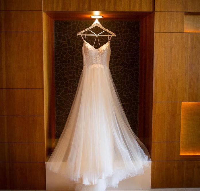 Mariage - Simple Bridal Gown, Boho Chic Wedding Dress, Low Back Wedding Dress, Sleevless Wedding Dress, simple wedding dress