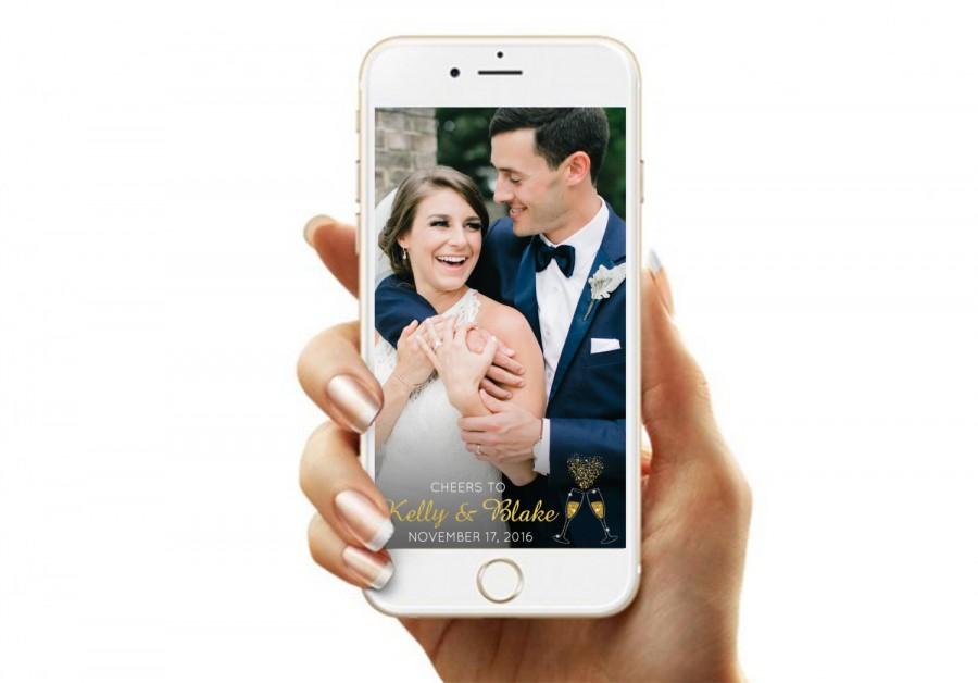 Hochzeit - Champagne Toast-Custom Snapchat Filter-Snapchat Geofilter- Wedding