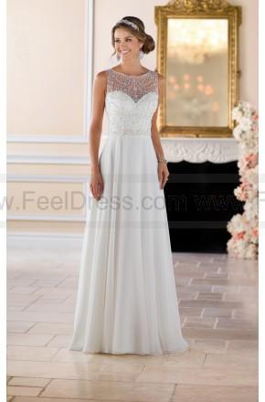 Wedding - Stella York Beaded High Neck Wedding Dress Style 6423