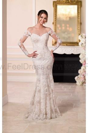 Hochzeit - Stella York Wedding Dress With Illusion Lace Sleeves 6176