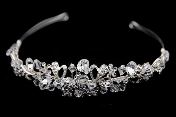 Wedding - Bridal Headband, Freshwater Pearl and Rhinestone Bridal Headband, Crystal Wedding Headband, Wedding Bridal Hair Accessories