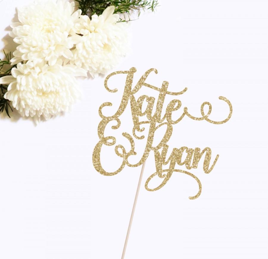 Свадьба - Custom Wedding Cake Topper - Custom Name Cake Topper - Custom Engagement Topper - Wedding Decor - Engagement Party Decor