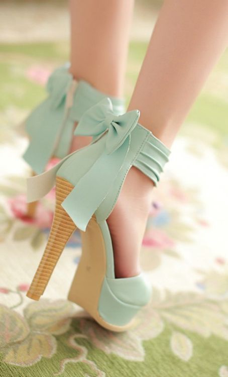 Mariage - Stylish High Heel Ankle Strap Blue
