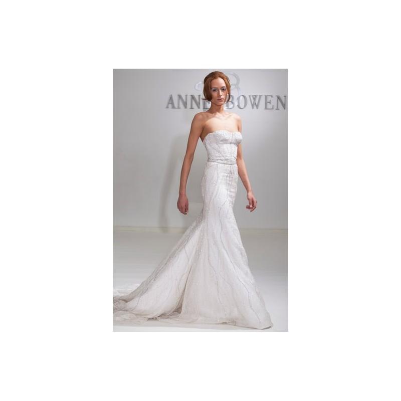 Hochzeit - Anne Bowen SP15 Dress 5 - Spring 2015 White Strapless Full Length Anne Bowen A-Line - Nonmiss One Wedding Store
