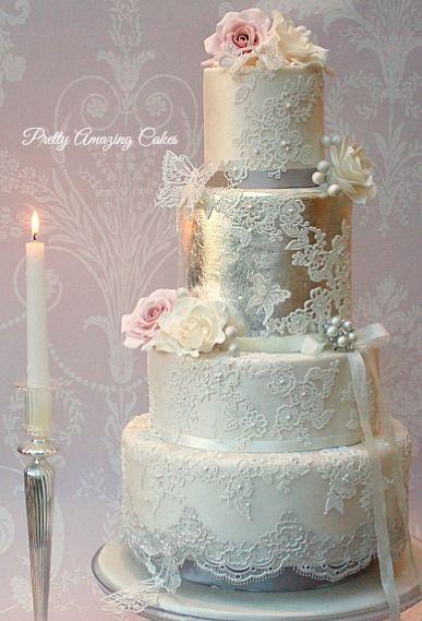 زفاف - Beautiful Silver Cake