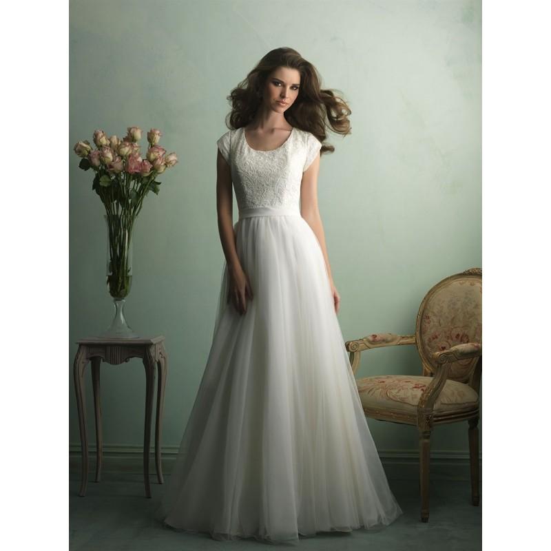 Свадьба - Allure Modest M521 Soft Lace and Tulle Wedding Dress - Crazy Sale Bridal Dresses